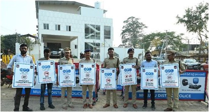 Caution Boards and Barricades for Mulugu District Police